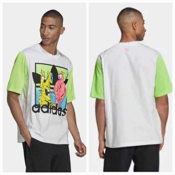 Adidas x Jeremy Scott Graphic Tee - Men's size MEDIUM - Picture 1 of 9